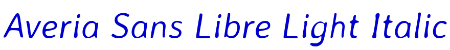 Averia Sans Libre Light Italic フォント